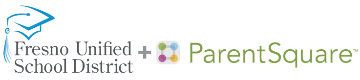 Fresno Unified logo combined with ParentSquare logo